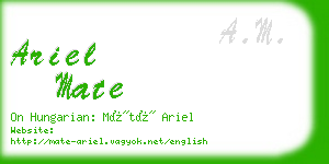 ariel mate business card